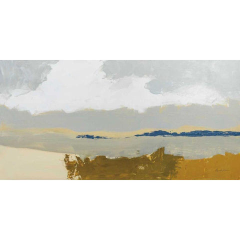 Gold Sands Black Modern Wood Framed Art Print with Double Matting by Munger, Pamela