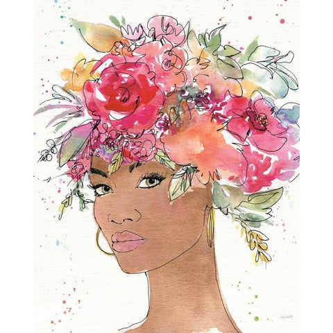 Floral Figures XI Black Modern Wood Framed Art Print by Tavoletti, Anne