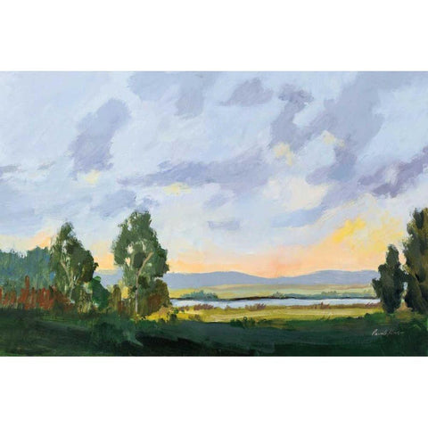 Evening Skies I Black Modern Wood Framed Art Print with Double Matting by Munger, Pamela