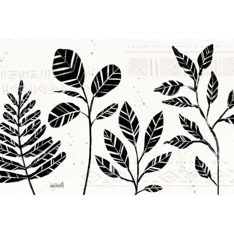 Botanical Sketches I Black Modern Wood Framed Art Print by Tavoletti, Anne