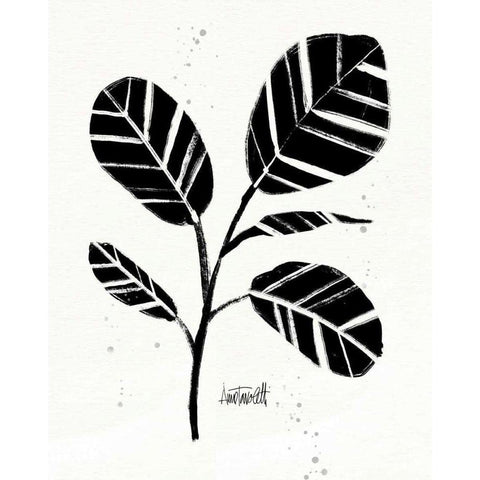 Botanical Sketches IV Black Modern Wood Framed Art Print with Double Matting by Tavoletti, Anne