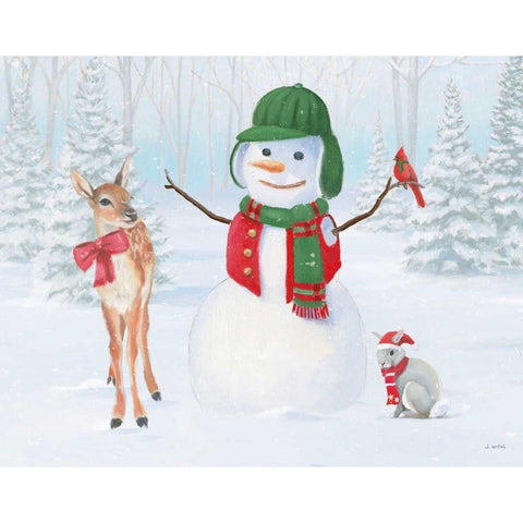 Dressed for Christmas I White Modern Wood Framed Art Print by Wiens, James