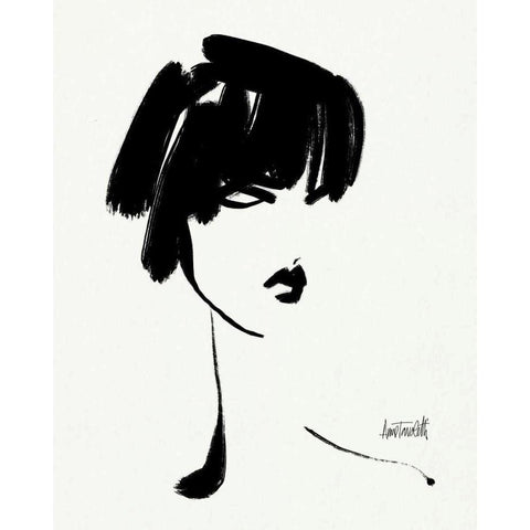 Brush Portrait III Black Modern Wood Framed Art Print by Tavoletti, Anne