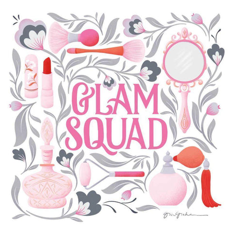 Glam Squad I Black Modern Wood Framed Art Print by Graham, Gia