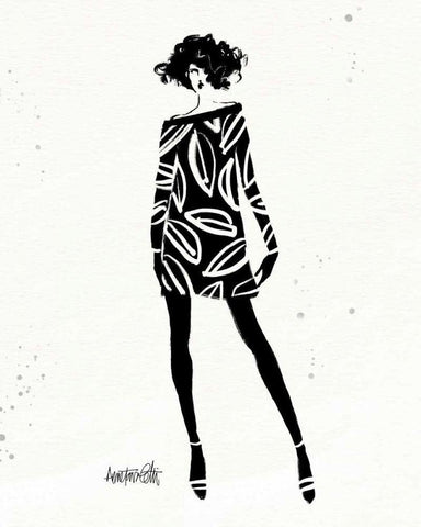 Style Sketches IV White Modern Wood Framed Art Print with Double Matting by Tavoletti, Anne