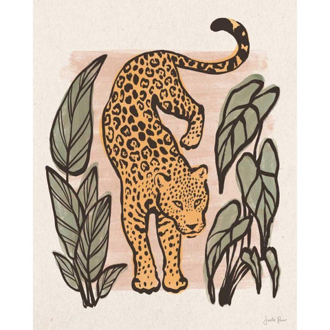 Jungle Cats I White Modern Wood Framed Art Print by Penner, Janelle