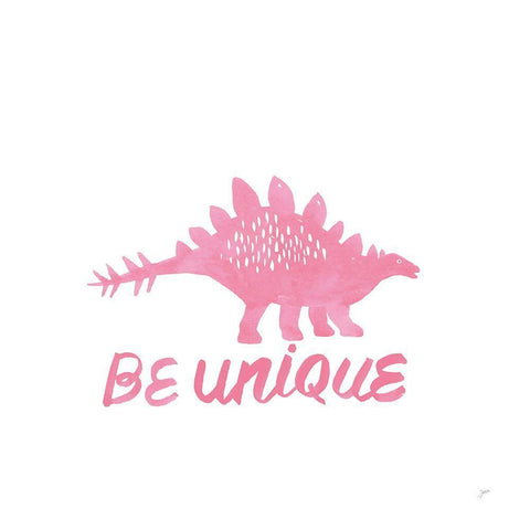 Dino Inspiration VII Pink Black Ornate Wood Framed Art Print with Double Matting by Panganiban, Karyn