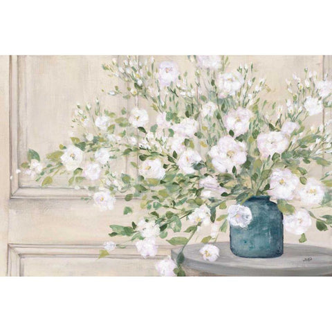 White Bouquet White Modern Wood Framed Art Print by Purinton, Julia