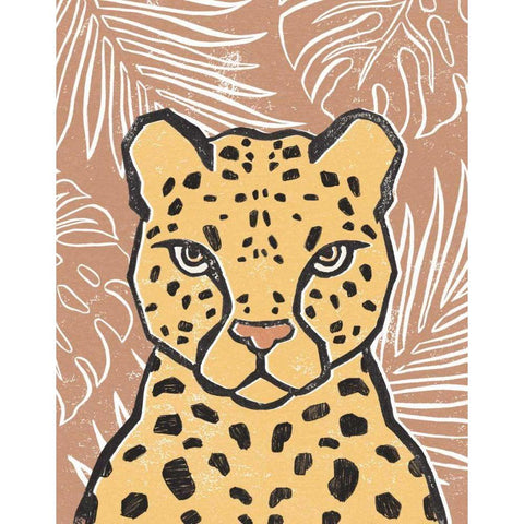 Jungle II Terracotta Black Modern Wood Framed Art Print with Double Matting by Hershey, Moira