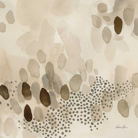 Natural Abstract II Crop II Black Modern Wood Framed Art Print with Double Matting by Horn, Laura
