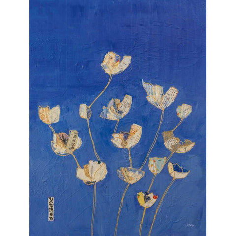 Kims Tulips Black Modern Wood Framed Art Print with Double Matting by Day, Kellie