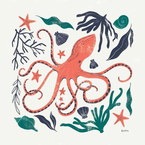 Coastal Reef IV Black Modern Wood Framed Art Print by Thorns, Becky