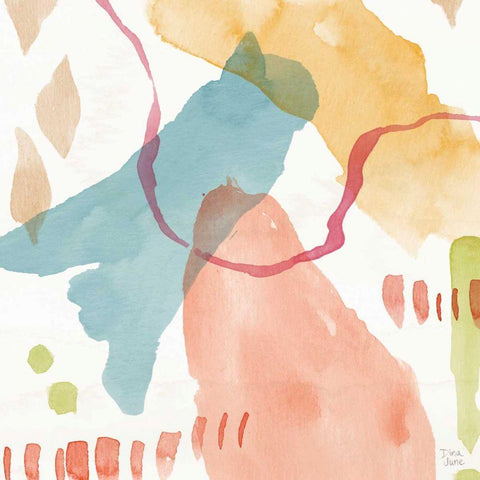 Winged Whisper XI Black Ornate Wood Framed Art Print with Double Matting by June, Dina