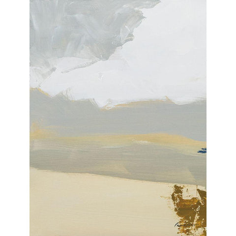 Gold Sands II White Modern Wood Framed Art Print by Munger, Pamela