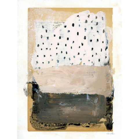 Neutral Collage III Black Modern Wood Framed Art Print with Double Matting by Horn, Laura