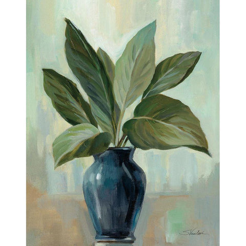 Mint and Blue Still Life White Modern Wood Framed Art Print by Vassileva, Silvia