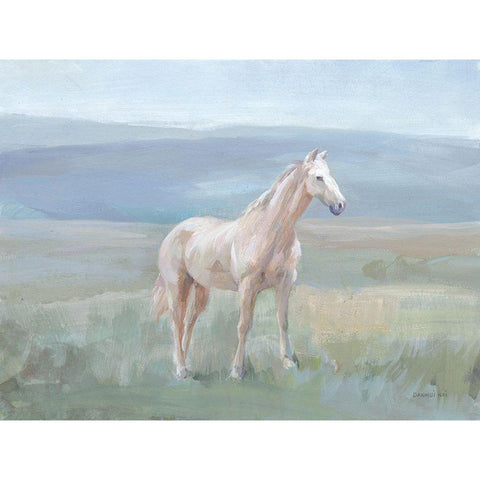 Mountain Mare White Modern Wood Framed Art Print by Nai, Danhui