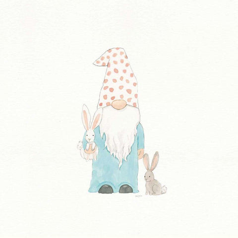 Easter Gnomes I Gold Ornate Wood Framed Art Print with Double Matting by Jackson, Jenaya