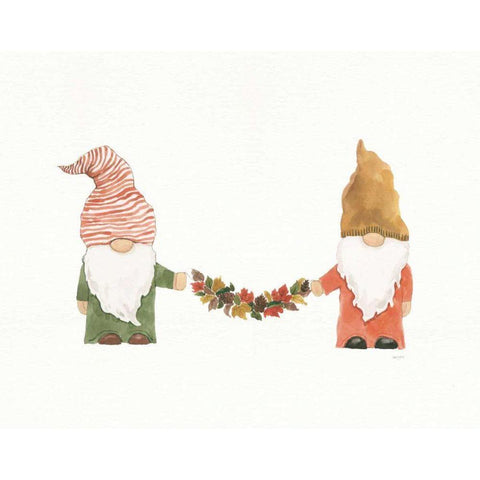 Harvest Gnomes IV Black Modern Wood Framed Art Print with Double Matting by Jackson, Jenaya