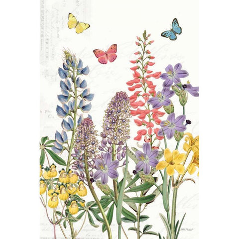 Easter Garden VI Black Modern Wood Framed Art Print with Double Matting by Pertiet, Katie