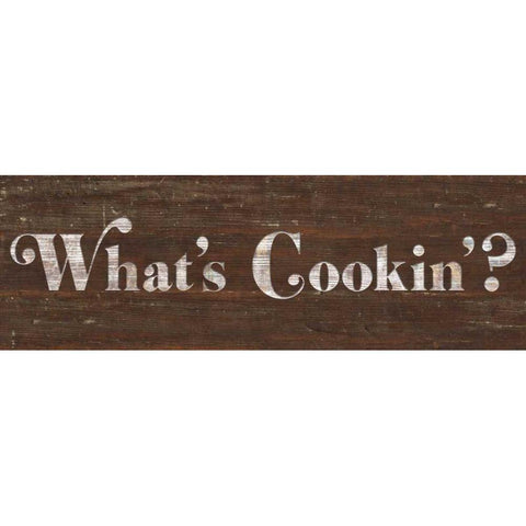 Whats Cookin White Modern Wood Framed Art Print by Wild Apple Portfolio