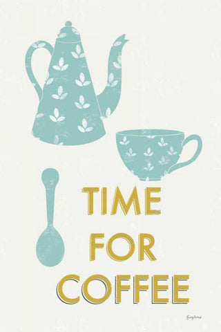 Retro Kitchen Coffee III White Modern Wood Framed Art Print with Double Matting by Thorns, Becky