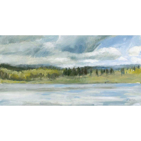 Interior Lake I White Modern Wood Framed Art Print by Wiens, James