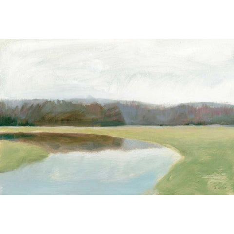 Interior Lake II White Modern Wood Framed Art Print by Wiens, James