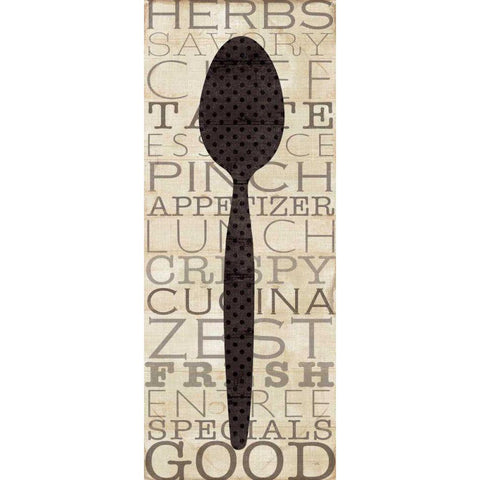 Kitchen Words II Gold Ornate Wood Framed Art Print with Double Matting by Pela Studio