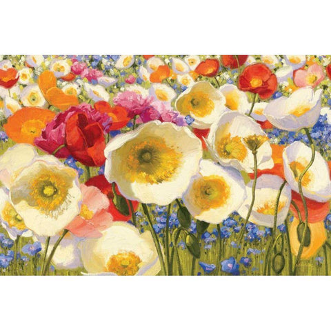 Sunny Abundance White Modern Wood Framed Art Print by Novak, Shirley