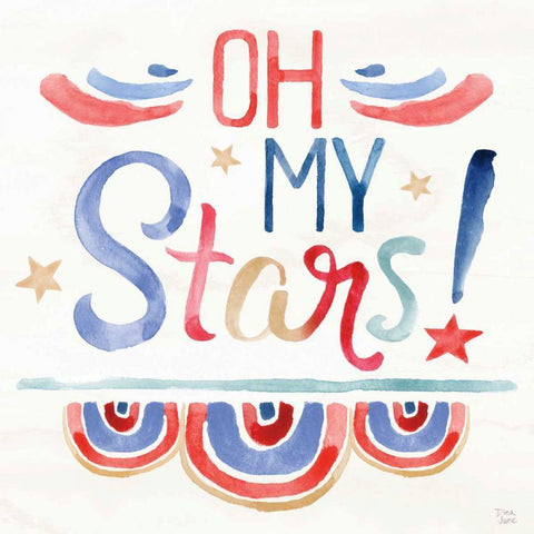 Oh My Stars VI Black Ornate Wood Framed Art Print with Double Matting by June, Dina