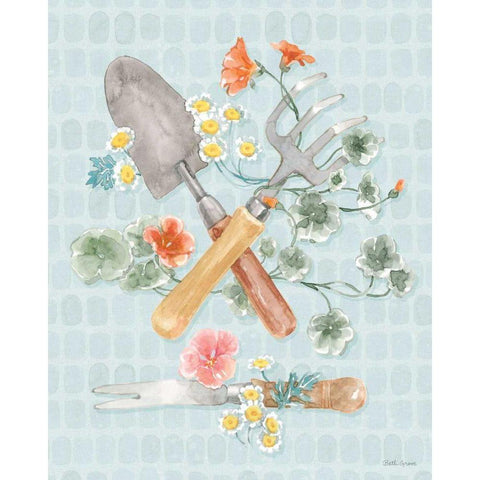 Gardenscape XIII White Modern Wood Framed Art Print by Grove, Beth