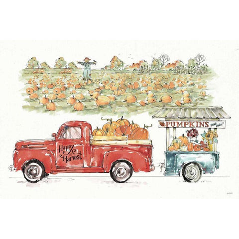 Country Harvest II Gold Ornate Wood Framed Art Print with Double Matting by Tavoletti, Anne