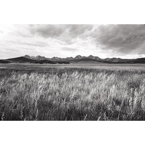 Sawtooth Mountains Idaho II BW White Modern Wood Framed Art Print by Majchrowicz, Alan