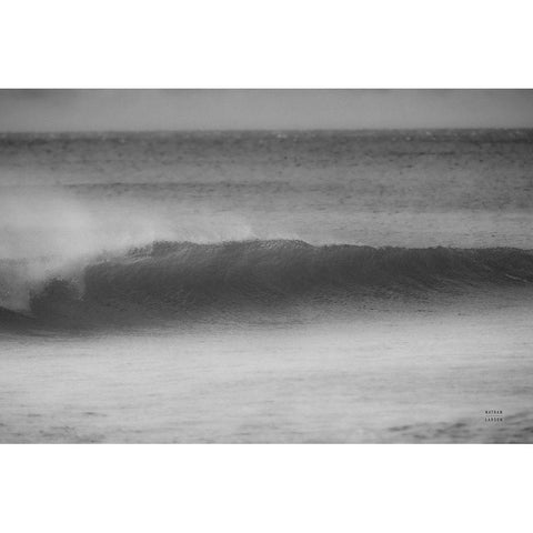 Curling Lip BW Black Modern Wood Framed Art Print with Double Matting by Larson, Nathan