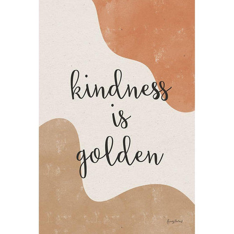 Kindness Warm Gold Ornate Wood Framed Art Print with Double Matting by Thorns, Becky