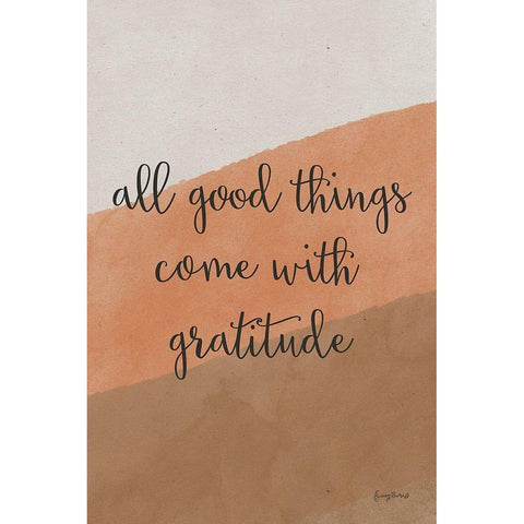 All Good Things Warm Black Modern Wood Framed Art Print by Thorns, Becky