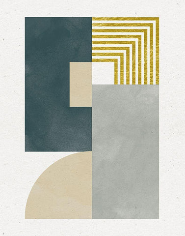 Deco Glam II Black Ornate Wood Framed Art Print with Double Matting by Hershey, Moira