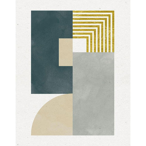 Deco Glam II White Modern Wood Framed Art Print by Hershey, Moira