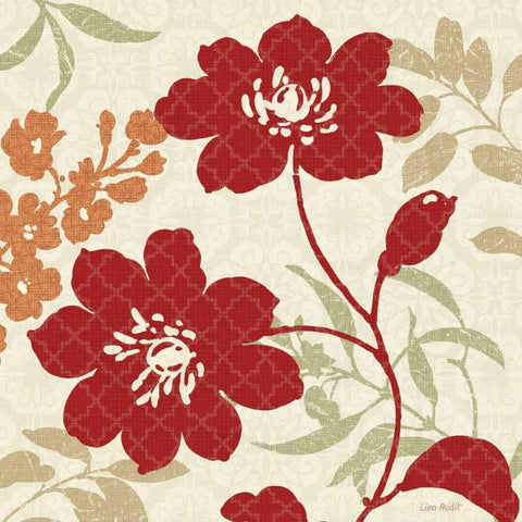 Floral Shadows II Black Modern Wood Framed Art Print by Audit, Lisa