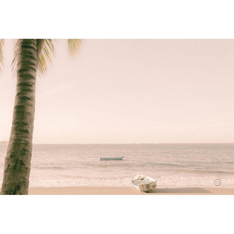 Dominican Fishing Boats Black Modern Wood Framed Art Print by Larson, Nathan