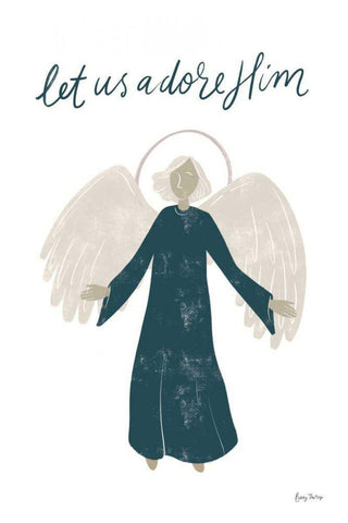 Nativity I White Modern Wood Framed Art Print with Double Matting by Thorns, Becky