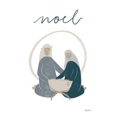 Nativity II Black Modern Wood Framed Art Print by Thorns, Becky