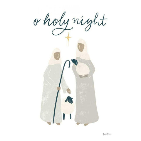 Nativity IV White Modern Wood Framed Art Print by Thorns, Becky