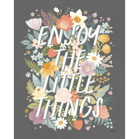 Spring Garden IV White Modern Wood Framed Art Print by Marshall, Laura