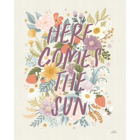 Spring Garden V Black Modern Wood Framed Art Print by Marshall, Laura