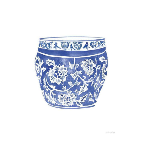 Chinoiserie Vase IV White Modern Wood Framed Art Print by Charro, Mercedes Lopez