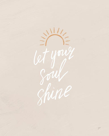 Let Your Soul Shine Sun Black Ornate Wood Framed Art Print with Double Matting by Panganiban, Karyn