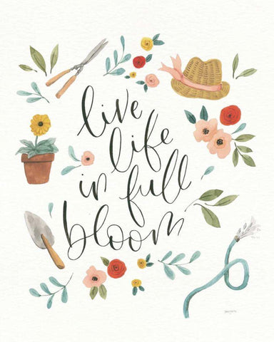 Life in Full Bloom III Black Ornate Wood Framed Art Print with Double Matting by Jackson, Jenaya