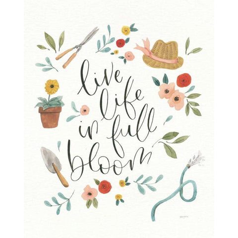 Life in Full Bloom III Black Modern Wood Framed Art Print with Double Matting by Jackson, Jenaya